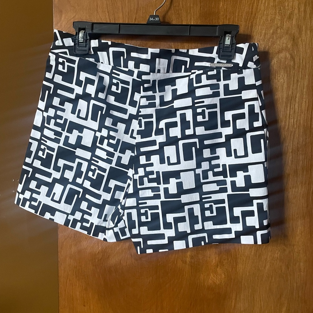NWT Black and White Geometric Bermudas